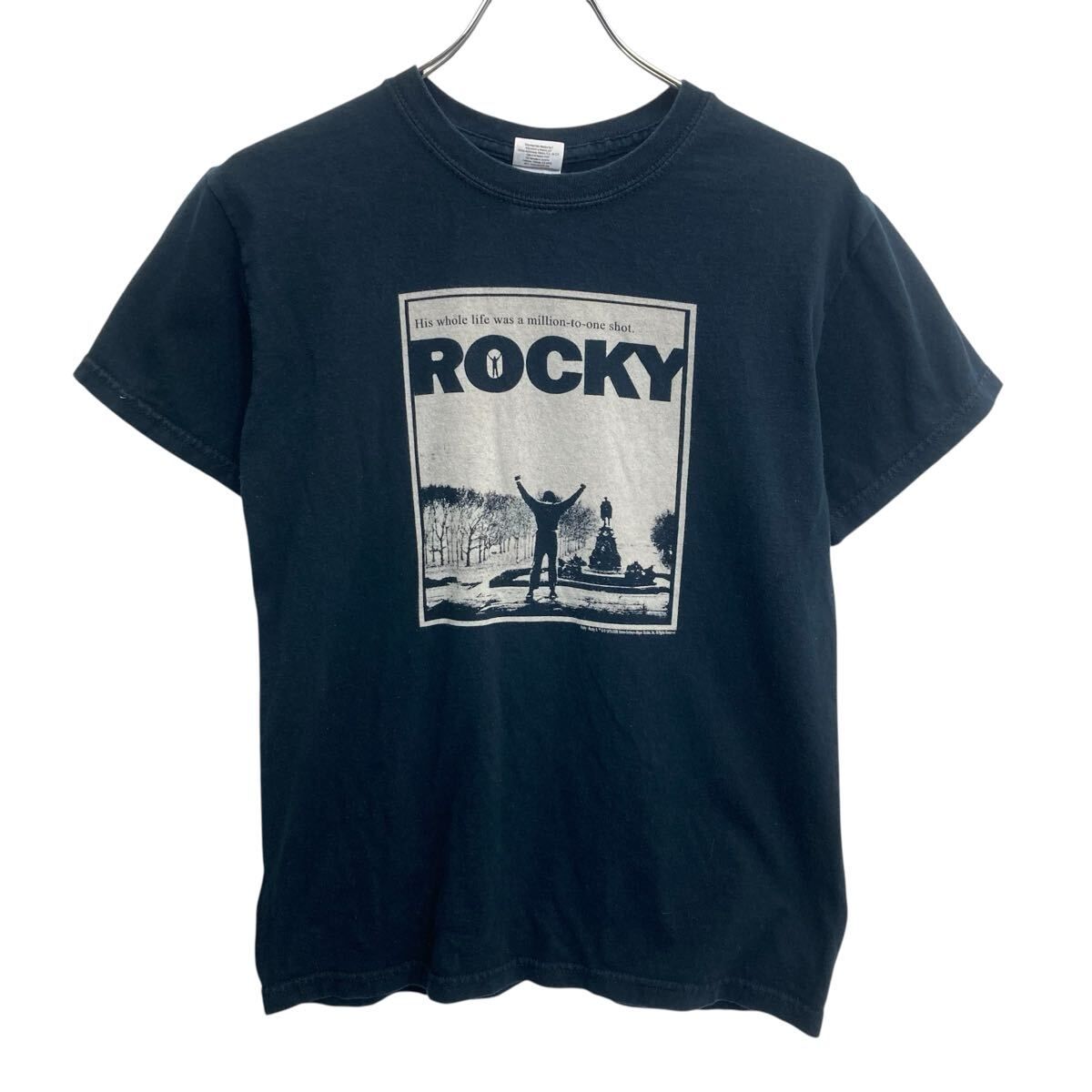 00s GILDAN ROCKY 半袖 ムービーTシャツ S ブラック ロッキー プルオーバー 映画 ムービーT a807-6792