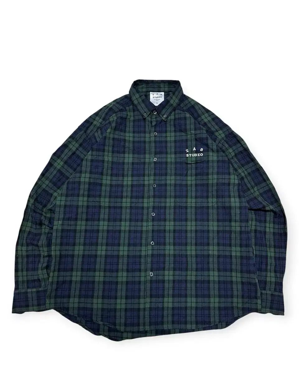 IAB Studio グリーン チェック シャツ 8,070円