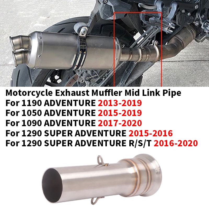 KTM 1290 R デューク 2013-2016 用 ステンレススチールスリップオンエスケープリンクパイプカウル・フェンダー