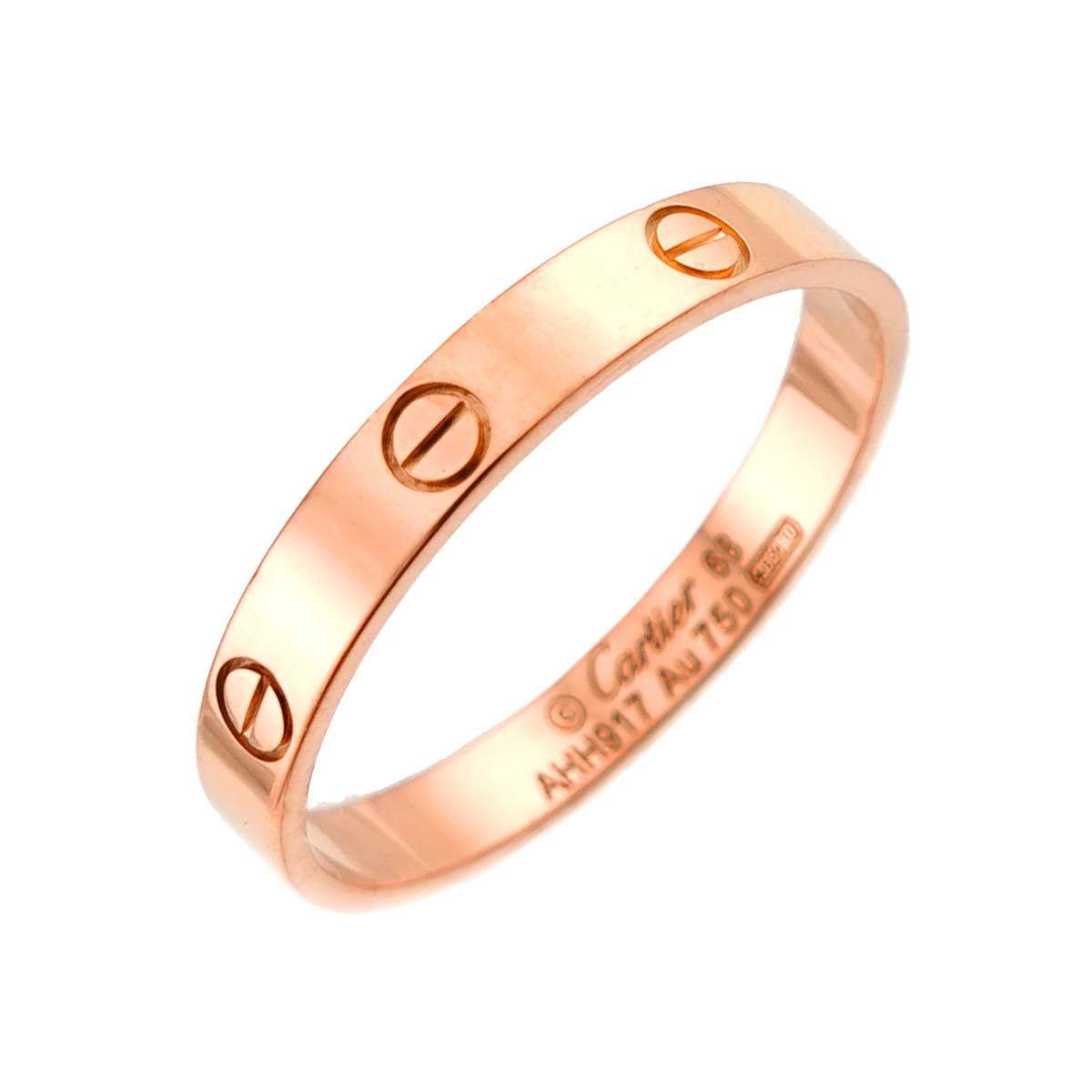 カルティエ Cartier ミニラブ #68 リング K18 PG ピンクゴールド 750 指輪 Mini Love Ring 90332550
