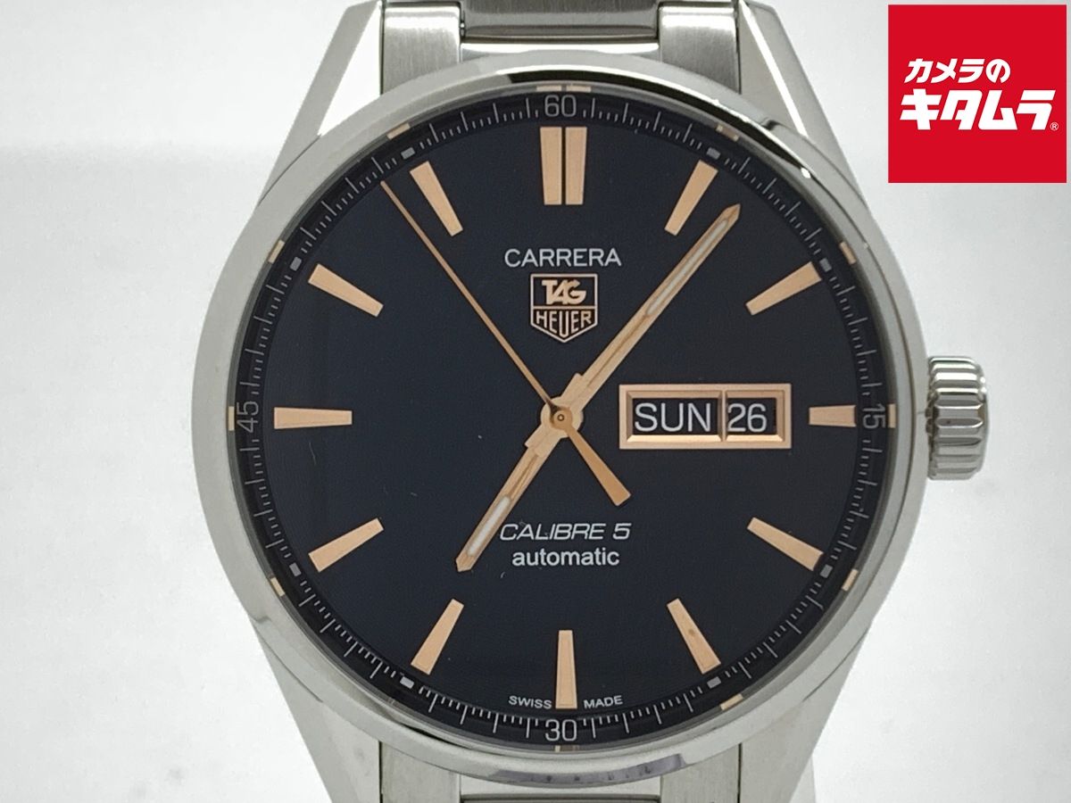 【中古】 【良品】 タグ・ホイヤー カレラ デイデイト ブラック WAR201C.BA0723 ステンレススティール 118,560円