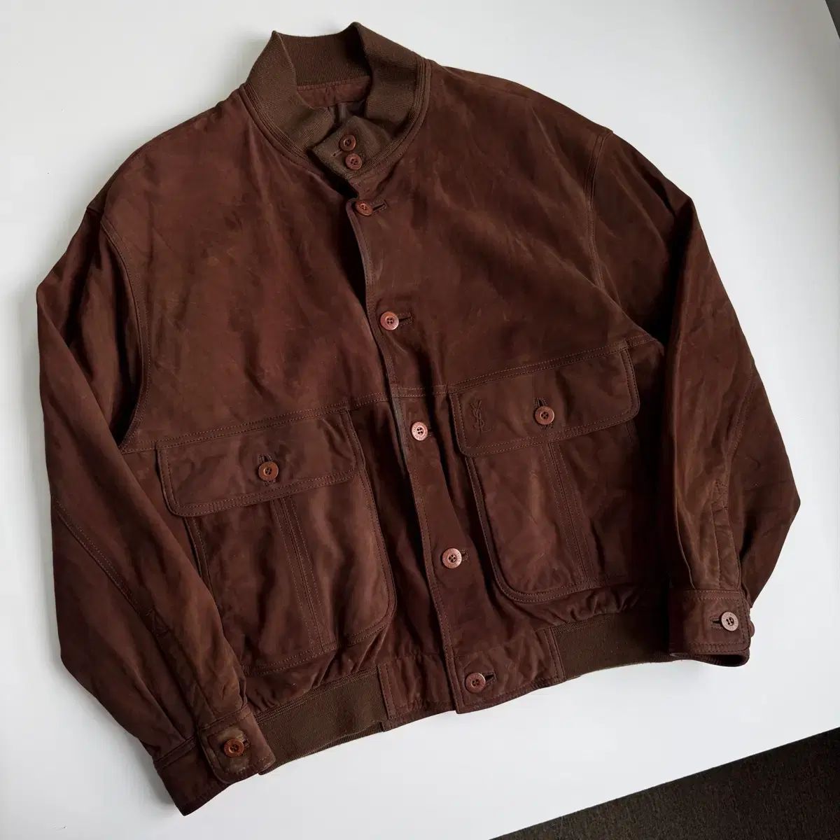 YSL イヴ・サンローラン ラムスキン キャメル ブラウン バラクーダ ジャケット 29,907円
