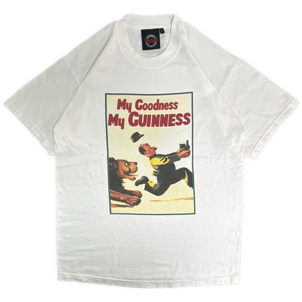 00年代 Guinness Beer ギネスビール 半袖Ｔシャツ 企業 ホワイト(メンズ L)中古 古着 Y7107