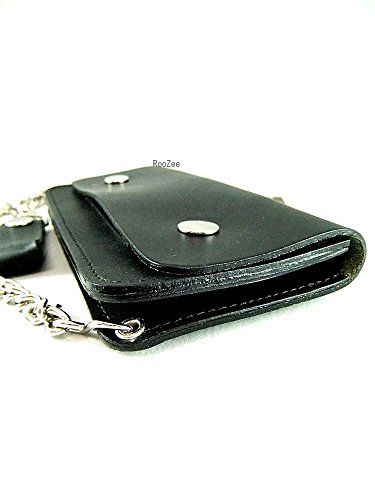 カスタムベースにも使えるシンプルな本革ロングウォレット チェーン付き ブラック(黒)【MADE IN JAPAN(日本製)】pms a5a9f3b4