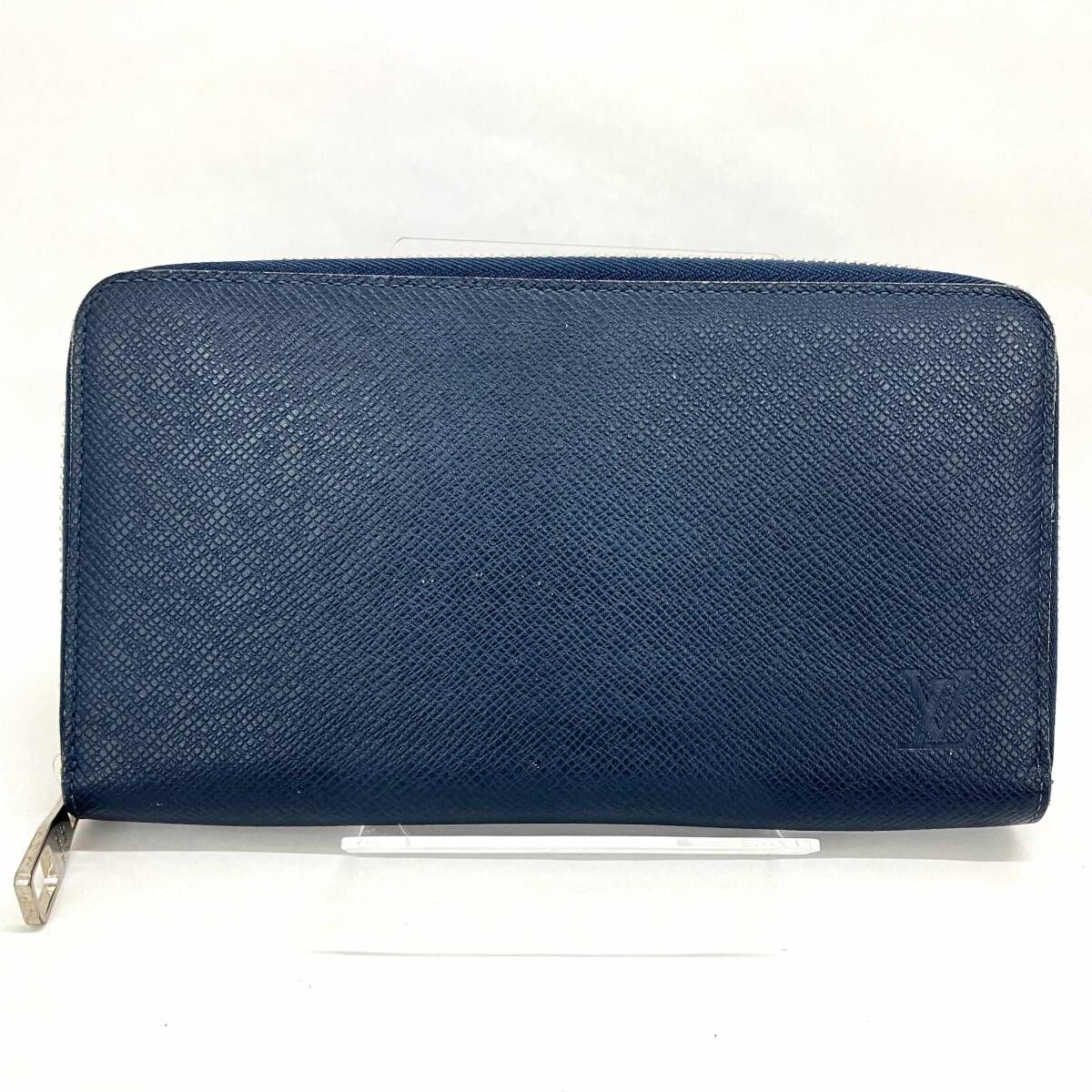 LOUIS VUITTON タイガ ジッピーオーガナイザー M30515 長財布 ラウンドファスナー ウォレット ネイビー ブルー ルイヴィトン CA4115 メンズ