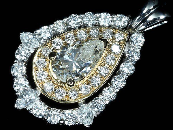 3IVL19073S【売り切り】新品【RK宝石】《Diamond》極上ダイヤモンド 特大1.01ct 極上脇石ダイヤ 総計0.87ct Pt900 K18 超高級ペンダントヘッド ネックレス ダイヤ ジュエリー