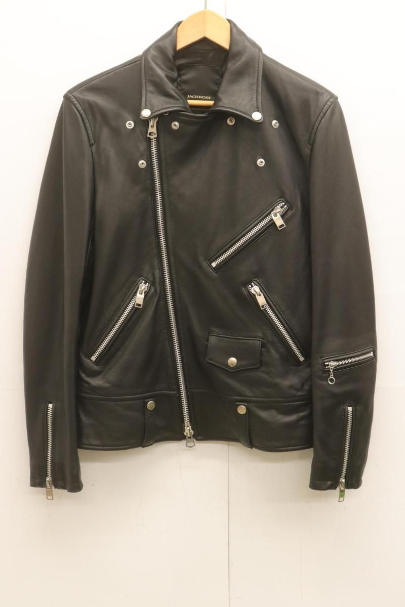 【中古】 JACKROSE メンズダブルライダースジャケット 3 ダブルライダースジャケット JACKROSE 3 黒 ブラック レザー 210701J 10,843円