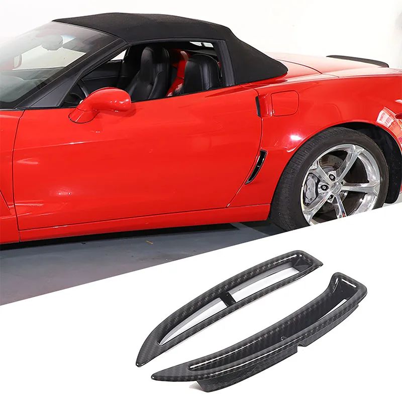 シボレーコルベットC6 2005-2013 用 カーボン柄リアサイドフェンダー トリム