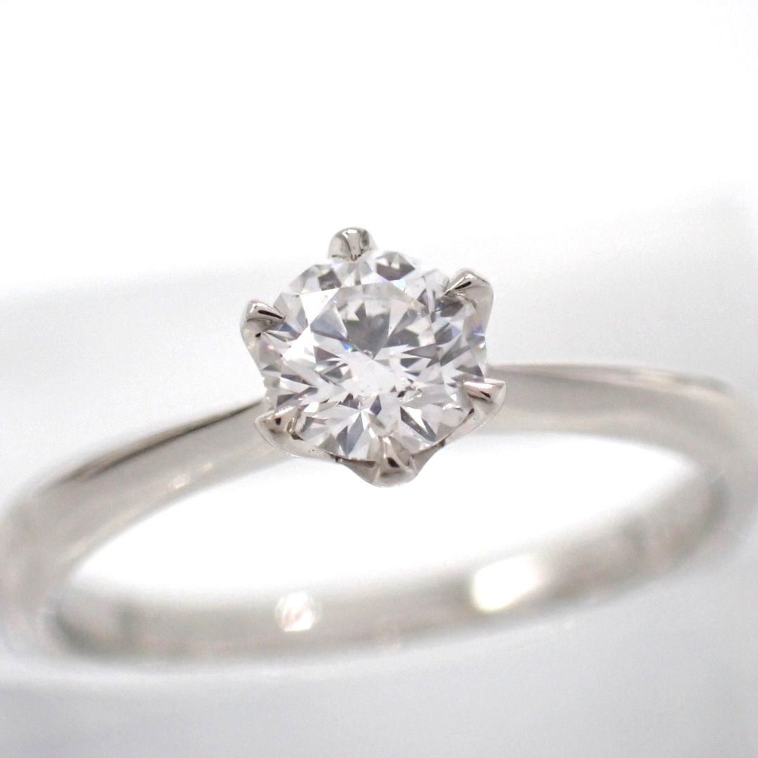 新品仕上げ済 LAZARE DIAMOND ラザール 6.5号 0.30ct ダイヤ E SI1 リング Pt950 5206