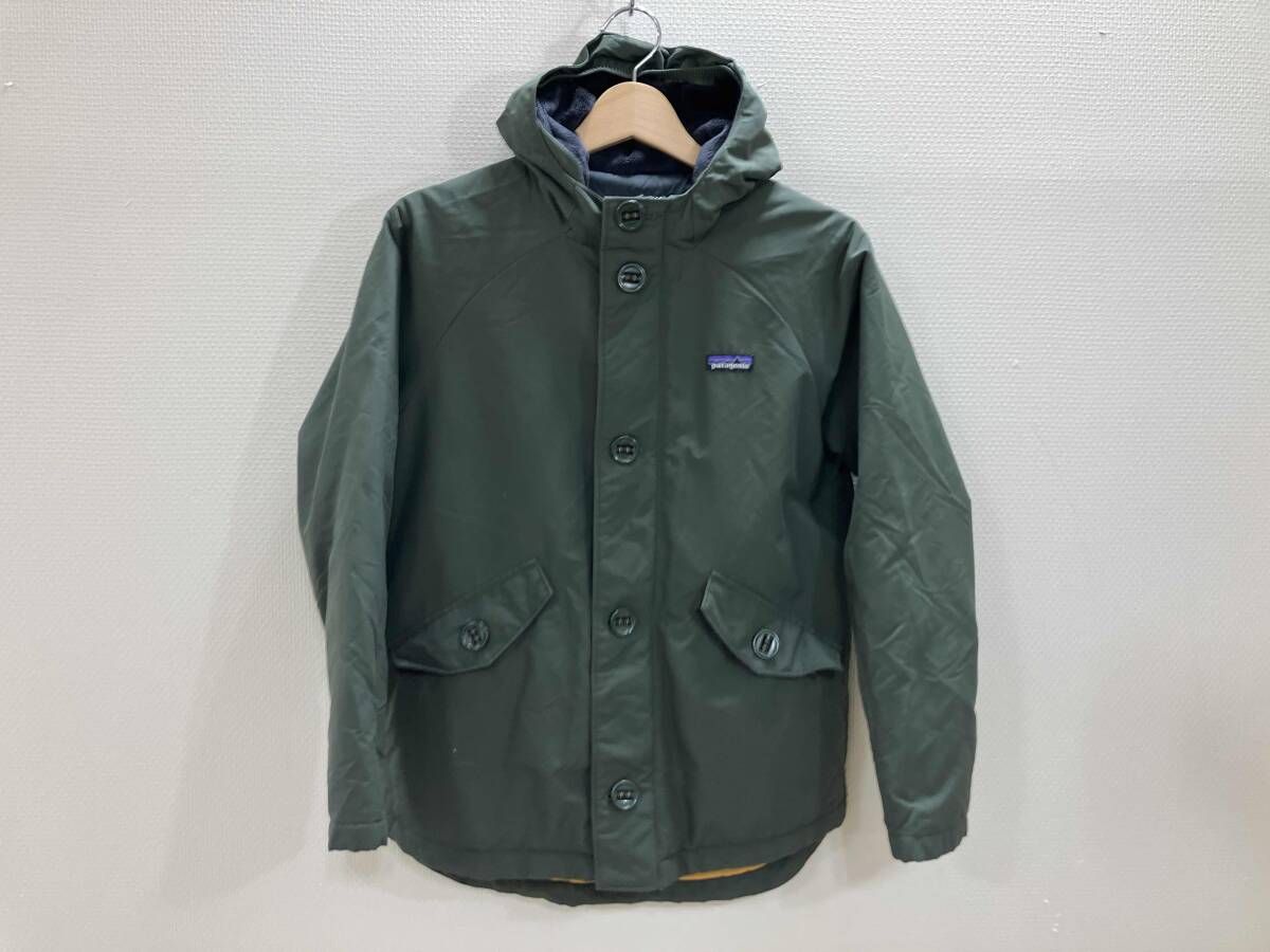 Patagonia パタゴニア 中綿フーデッド前開きナイロンアウター 中綿アウター フーデッド中綿ナイロンジャケット カーキグリーン XL 14 秋冬