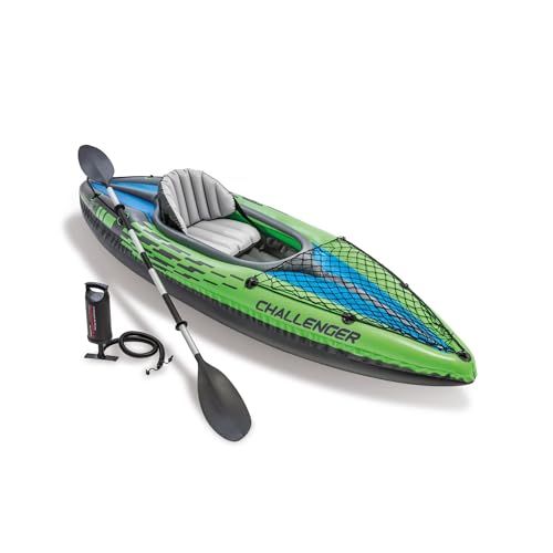 INTEX(インテックス) チャレンジャーK1カヤック 68305 スポーツ一人乗りカヤックシリーズアルミオール&ミニポンプ付属修理パッチ付属送料無料