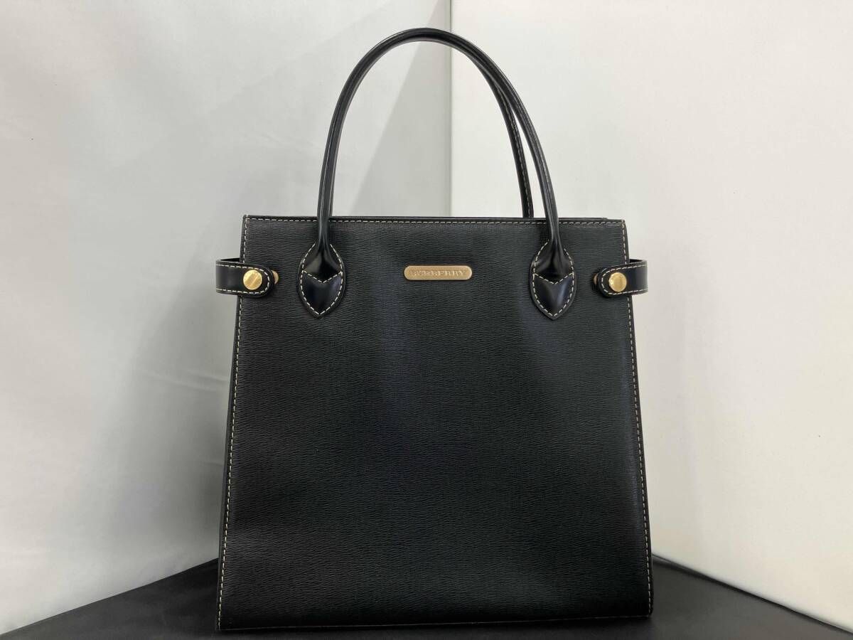 BURBERRY (バーバリー) / ハンドバッグ / ミニトートバッグ / ノバチェック / BLACK (ブラック) / 本革 / LEATHER (レザー)