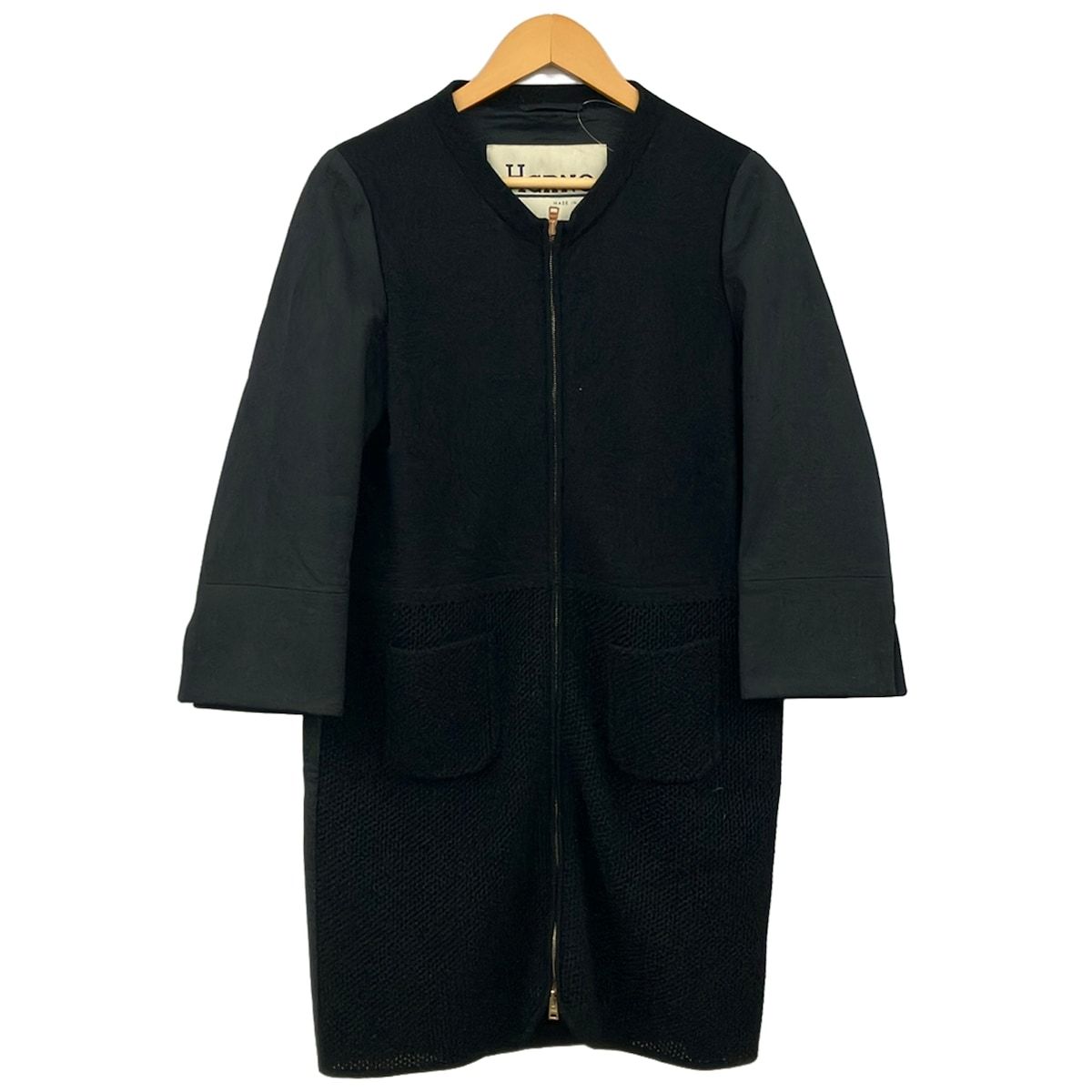HERNO(ヘルノ) コート サイズ44 L レディース美品 黒 春・秋物/ジップアップ/ニット 11,934円