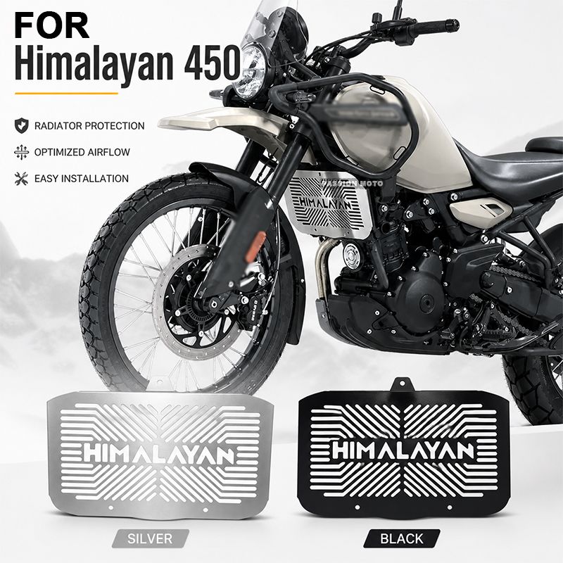 Himalayan 450 用 ラジエーターガードグリルカバー ブラック/シルバー
