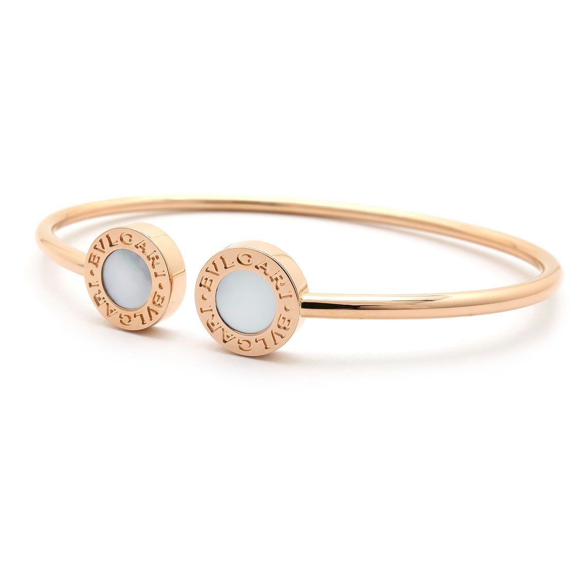 【 美品 】新品仕上げ済 BVLGARI K18PG ブルガリ・ブルガリ ブレスレット マザーオブパール ピンクゴールド 361438 17 レディース ジュエリー 750 229,000円
