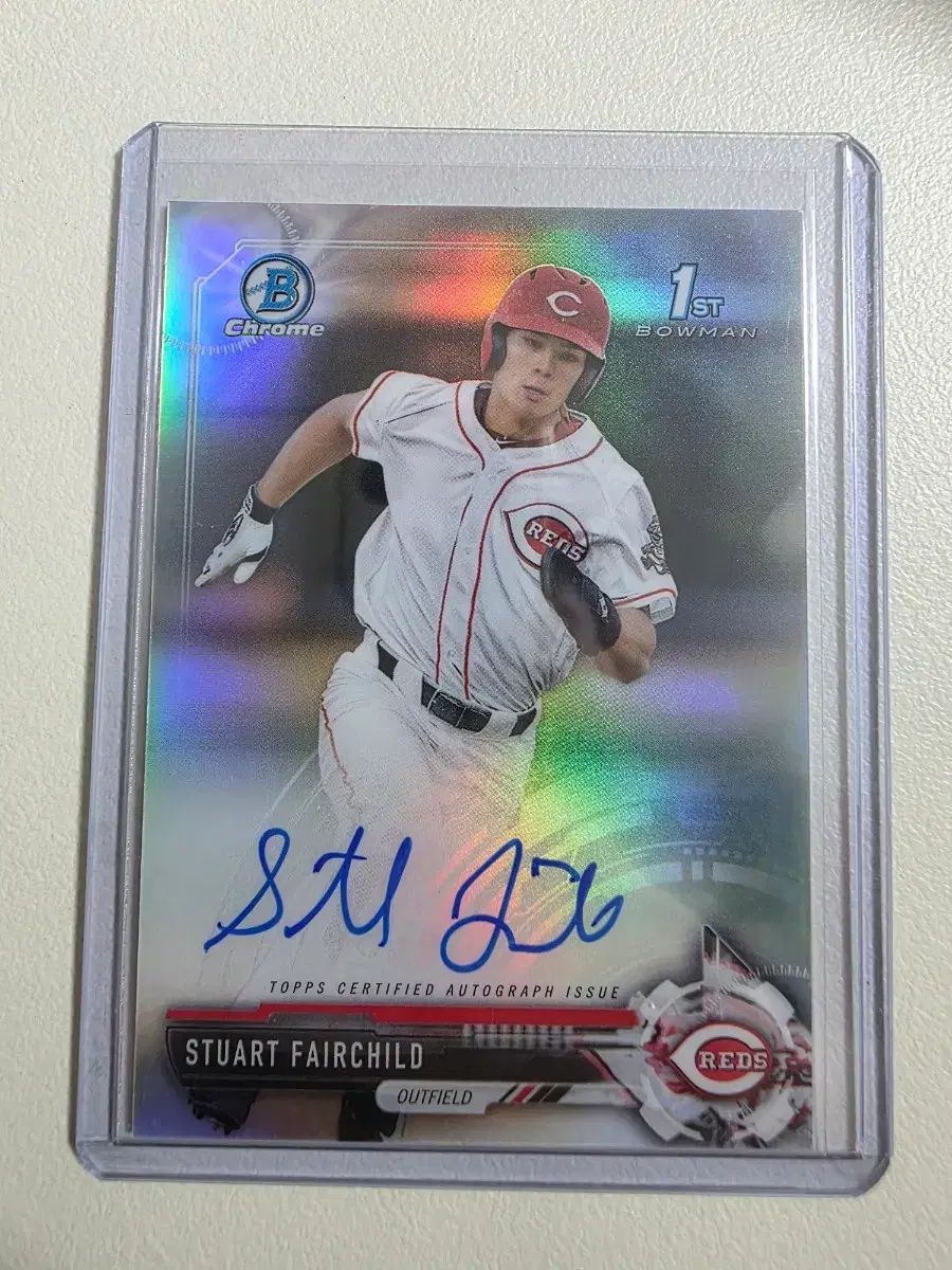 2017 MLB スチュアート・フェアチャイルド サイン入りオート リフレクター カード シンシナティ・レッズ