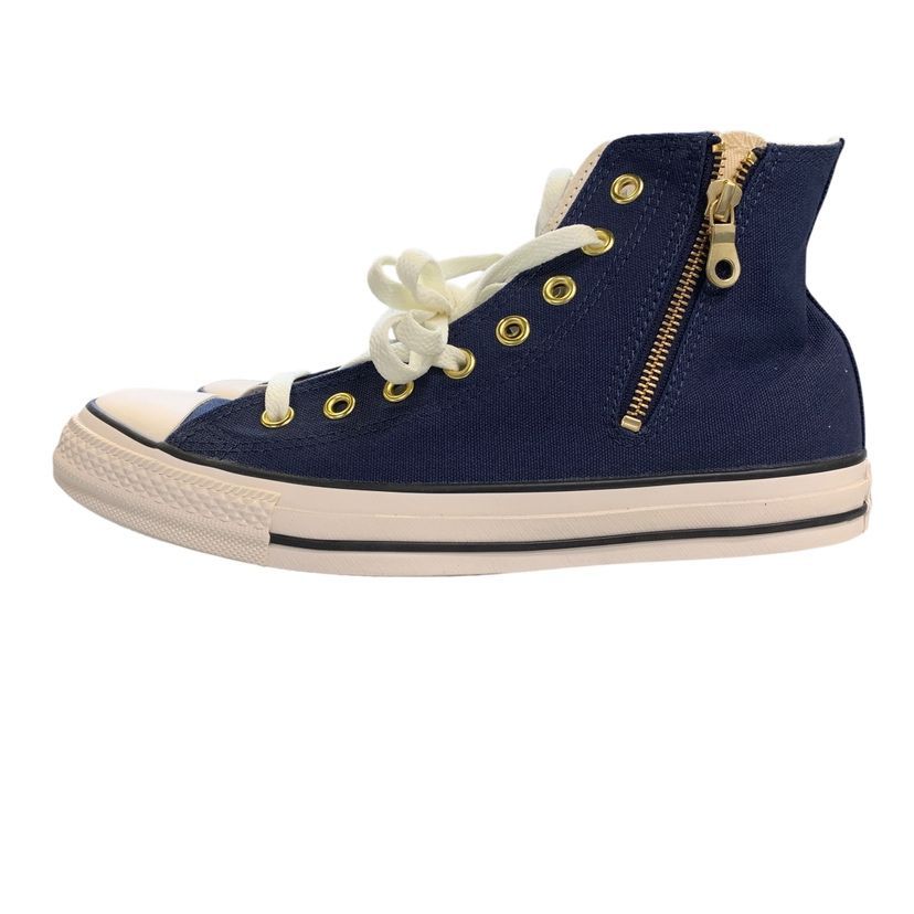 ♪4602 コンバース CONVERSE オールスター スタッズパッチ 靴 スニーカー シューズ ハイカット ネイビー ジーンズ 紺色 27㎝ 1SE168 中古 美品