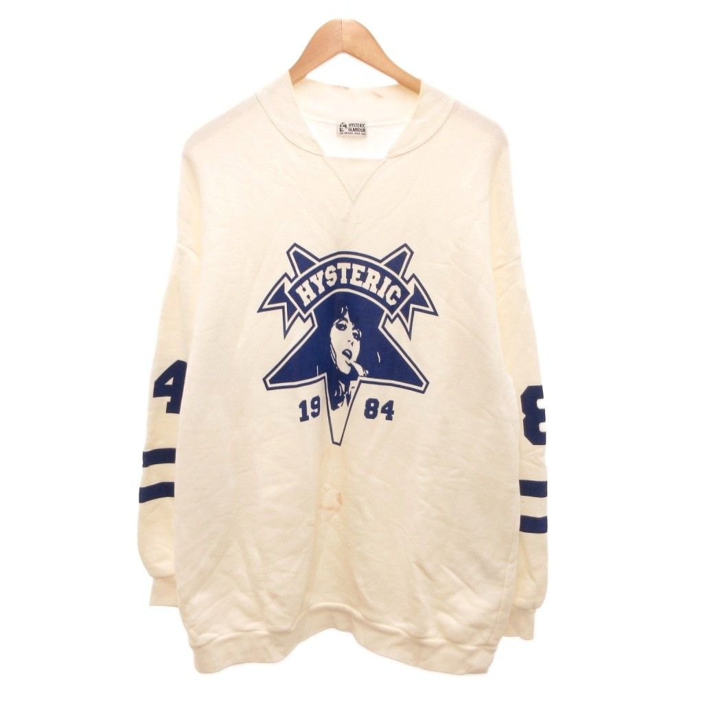 ヒステリックグラマー HYSTERIC GLAMOUR トレーナー スウェット ロゴプリント ヒスガール F 白 ホワイト /JS ■IBO100