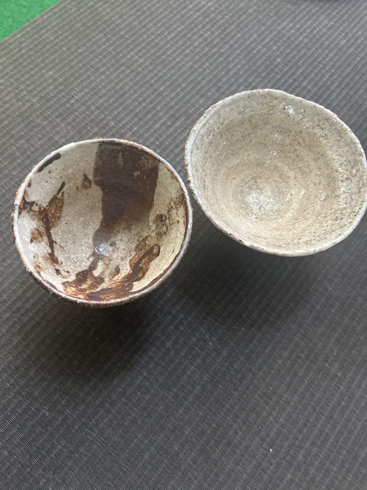 Ё 抹茶碗 2点セット 在銘 井戸風 絵唐津風 茶碗 2F