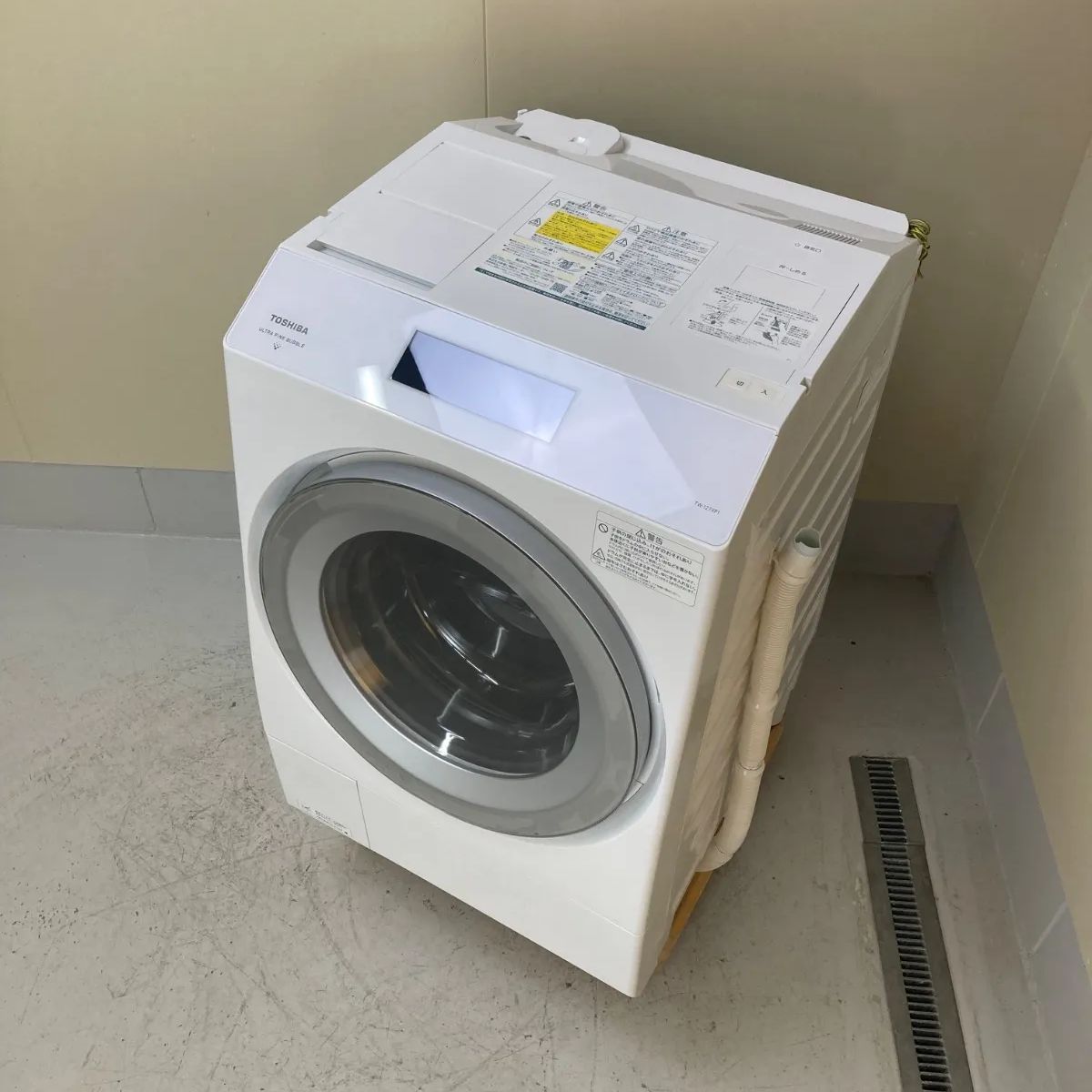 【清掃済み｜取付込み】 東芝 12kg ドラム式洗濯機 TW-127XP1 ZABOON 最上位モデル 温水抗菌ウルトラファインバブル洗浄EX 洗剤自動投入 UV温風除菌 左開き ヒートポンプ除湿乾燥 グランホワイト HD0641 44,187円