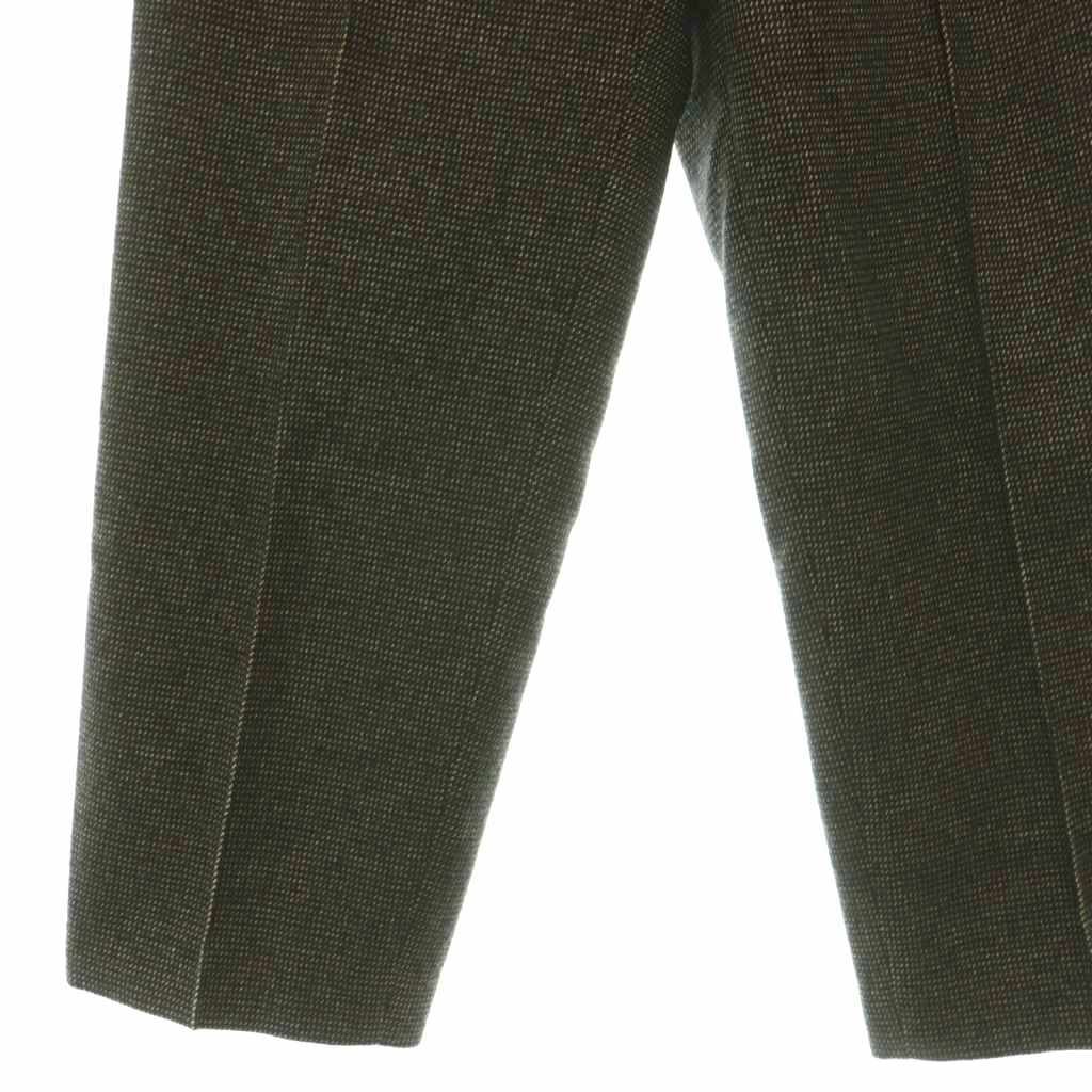 オーラリー AURALEE A22AP04OT ORGANIC COTTON CASHMERE WOOL TWEED SLACKS スラック パンツ テーパード 0 ブラック /HK ■OS