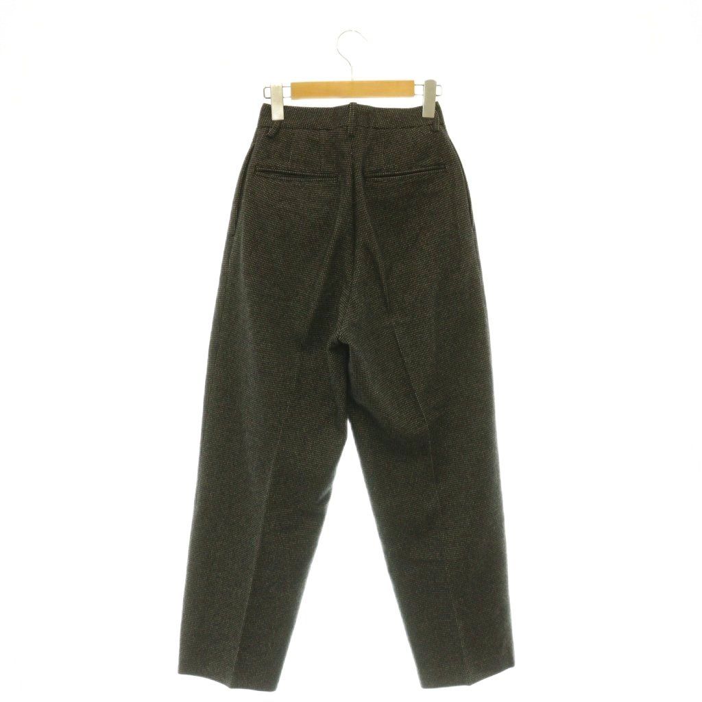 オーラリー AURALEE A22AP04OT ORGANIC COTTON CASHMERE WOOL TWEED SLACKS スラック パンツ テーパード 0 ブラック /HK ■OS