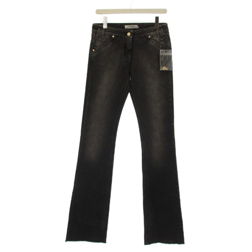 イヴサンローランリヴゴーシュ YVES SAINT LAURENT rive gauche トムフォード期 カサンドラロゴ デニムパンツ ジーンズ ジップフライ F38 黒 131388 /BM