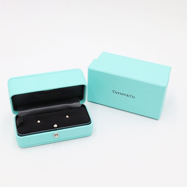 ティファニー TIFFANY＆CO. ダイヤモンド バイ ザ ヤード ピアス Ag925 ダイヤモンド ケース 箱【yy】【中古】4000060801700870