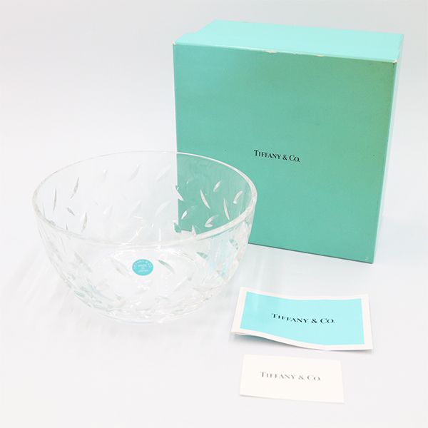 【美品】ティファニー TIFFANY＆CO. クリスタル ボウル クリスタルガラス製 箱【yy】【中古】4000038801100111