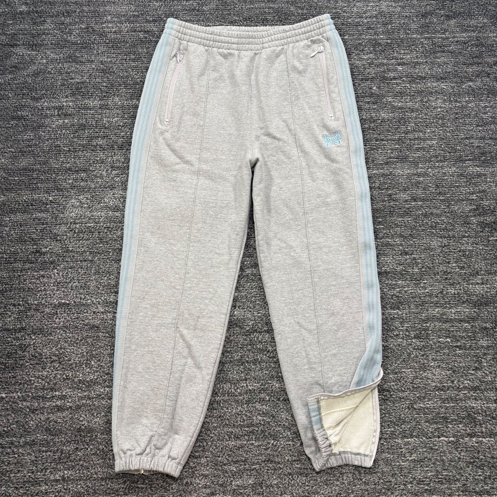 極美品 Needles Zipped Track Pants RW1674 Gray M ニードルス ジップ トラックパンツ グレー