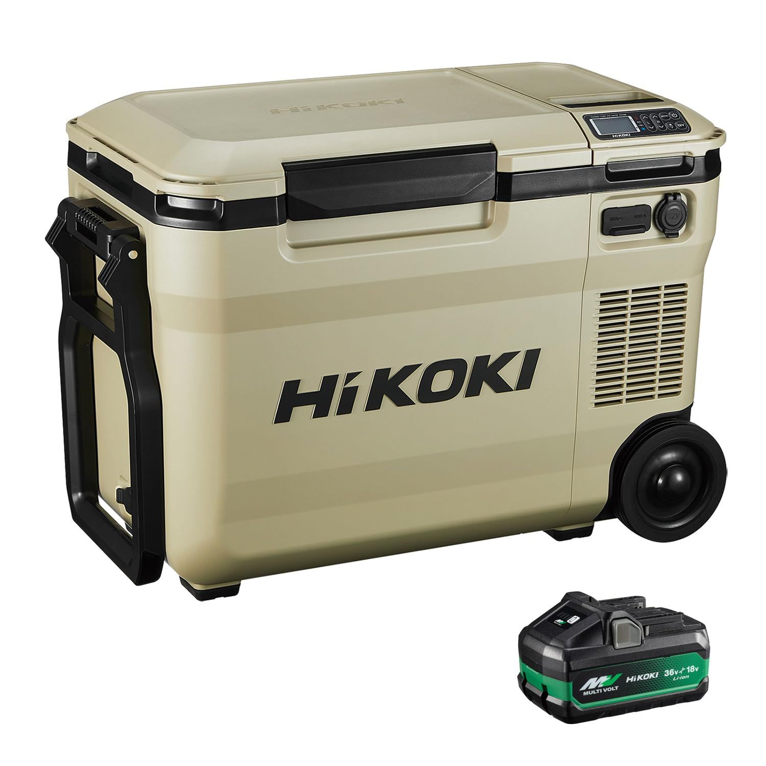 HiKOKI(ハイコーキ) 14.4/18V 冷温庫 UL18DBA サンドベージュ 高容量バッテリー1個付き 庫内容量25L -18℃~+60℃設定可 2部屋モード 3電源対応 UL18DBA(WMBZ)【ポータブル冷蔵庫 車載冷蔵庫】i 1af6d4a8 51,246円