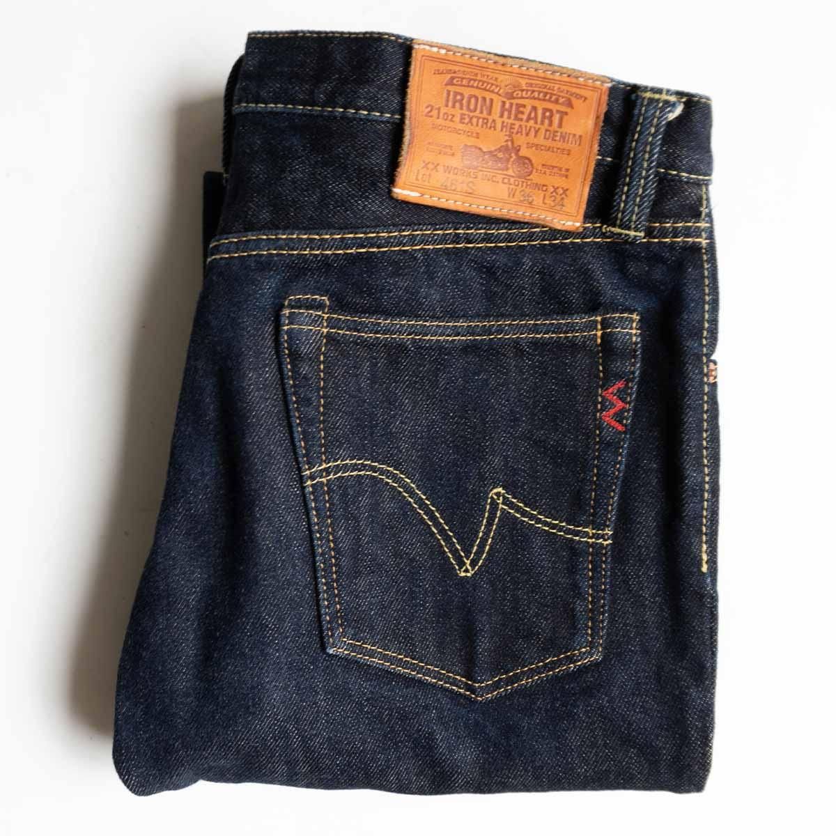 【美品/濃紺】IRON HEART【LOT 461S 21oz EXTRA HEAVY DENIM】36 ブーツカット デニムパンツ アイアンハート s2607110