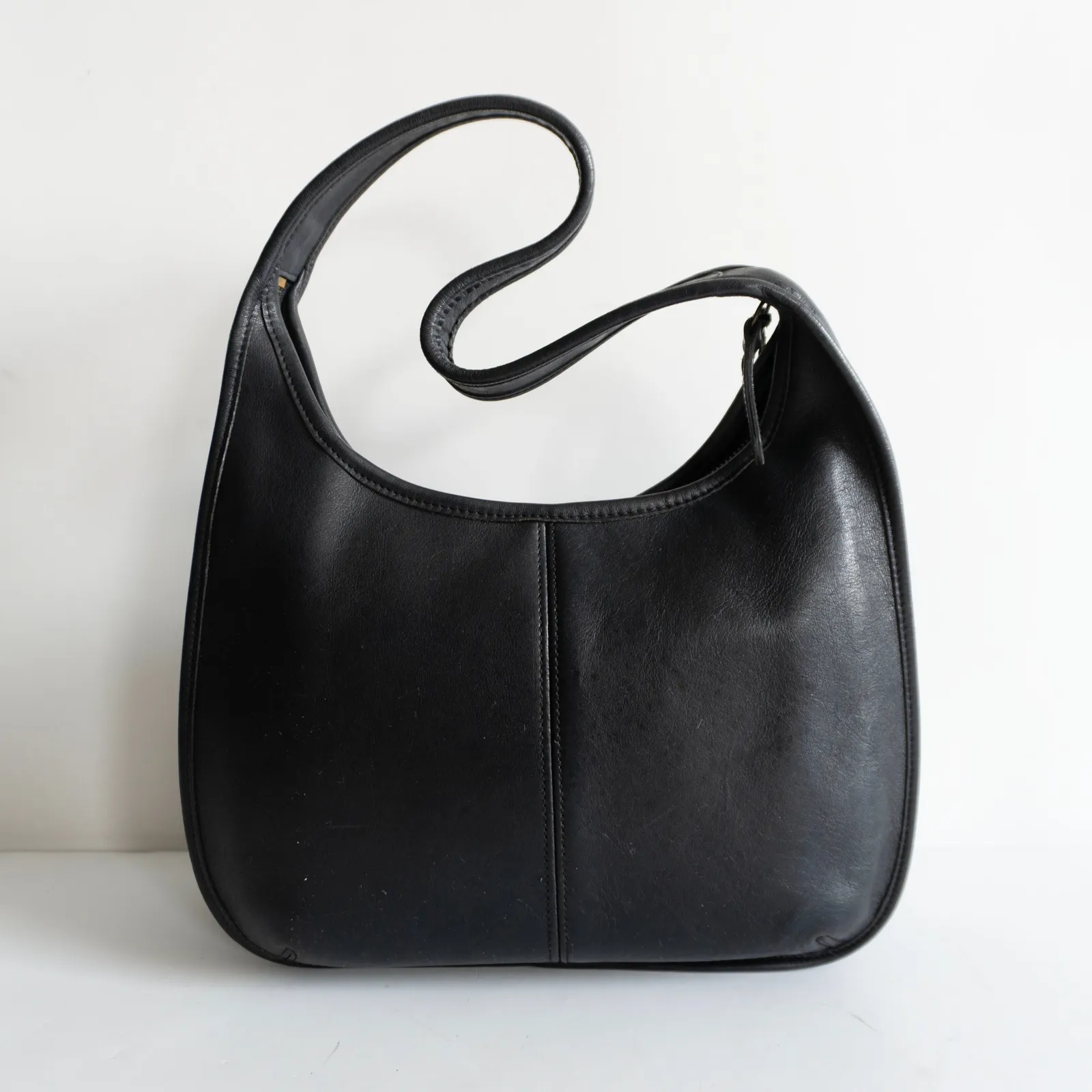 美品】OLD COACH【ホーボー/ワン ショルダーバッグ】 ブラック レザー 