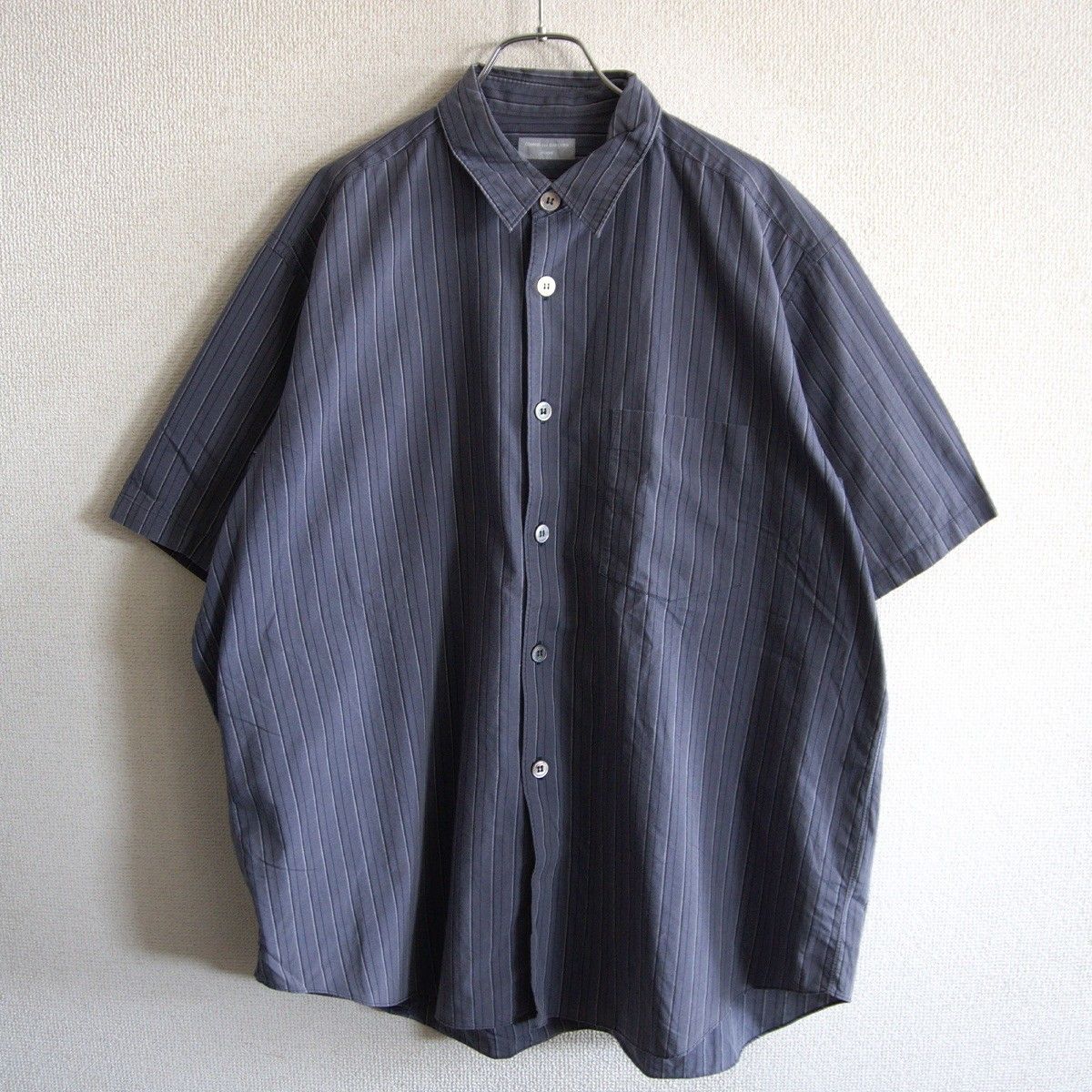 【90s/アーカイブ】COMME des GARCONS HOMME【半袖 ストライプ シャツ】90年代 コムデギャルソン オム 26070655