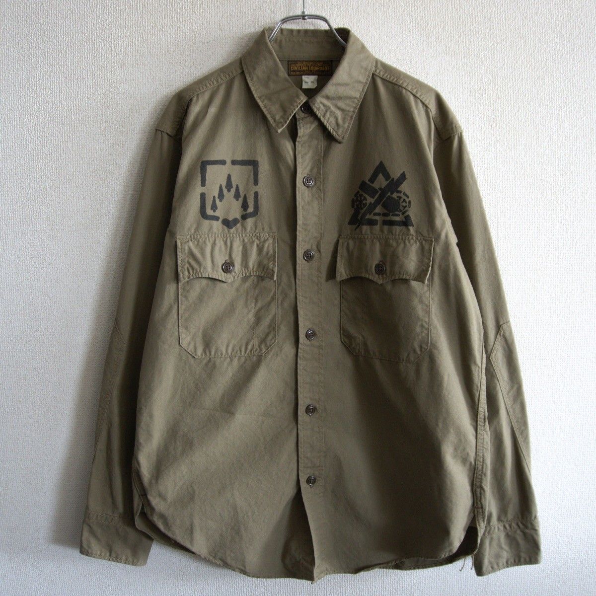【サイズ16】FREEWHEELERS UNION SPECIAL OVERALLS【ARMY OFFICER SHIRT】シャツ フリーホイーラーズ 26070620