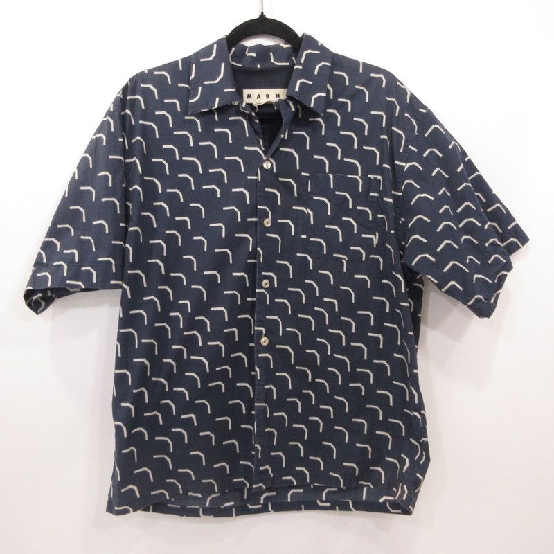 【姫路東店】 中古 MARNI | マルニ 半袖シャツ Abstract Print Short Sleeve Shirt CUMU0054A0 国内正規タグ　2020S/S サイズ：44 【108】 6,776円