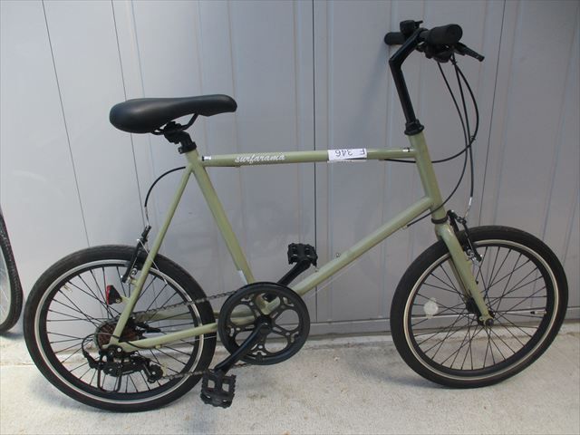 F346★整備済み★完成車発送★中古ミニベロ自転車【20インチ　カーキ 】