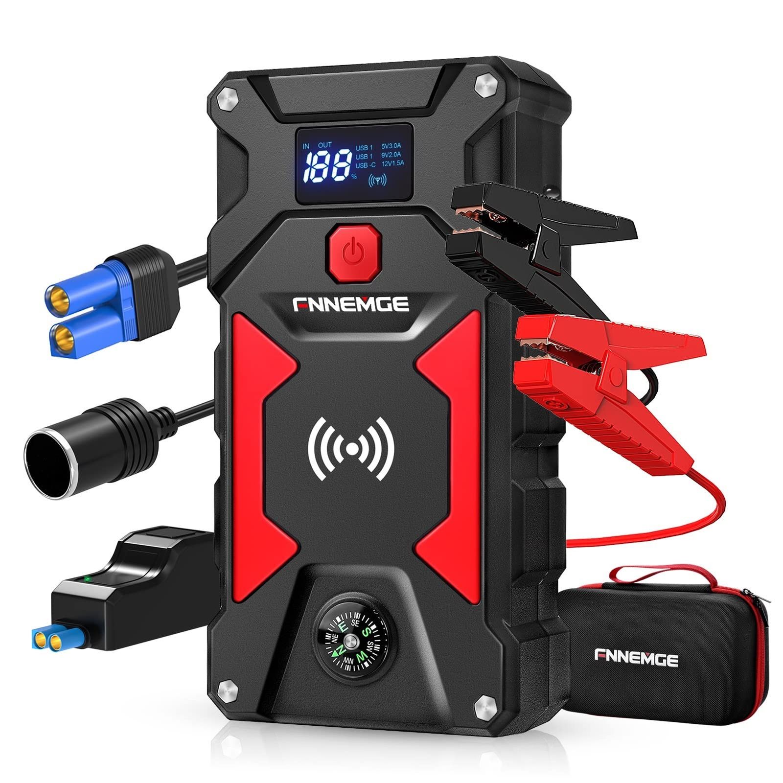 N◇FNNEMGE ジャンプスターター電流6000A 26800mAh エンジンスターター