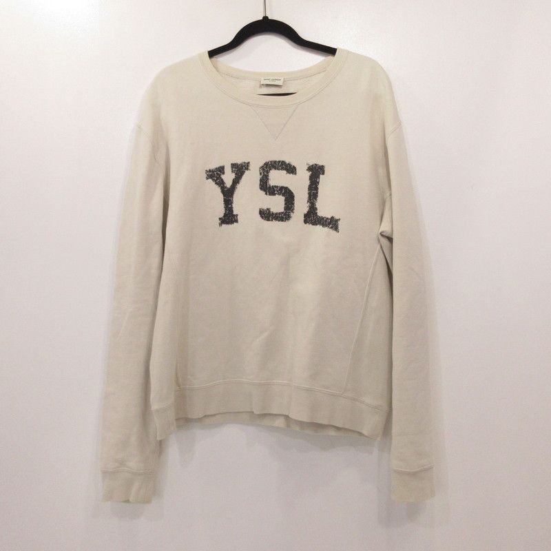 【姫路東店】 中古 SAINT LAURENT | サンローラン スウェット 666979 国内正規タグ　2021A/W ベージュ サイズ：XL 【135】 21,158円