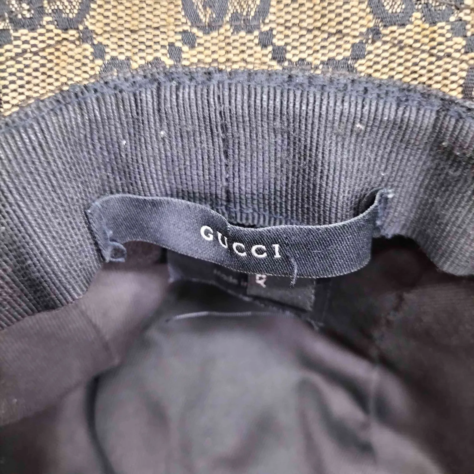 グッチ GUCCI GGキャンバス バケットハット メンズ L (やや傷や汚れ