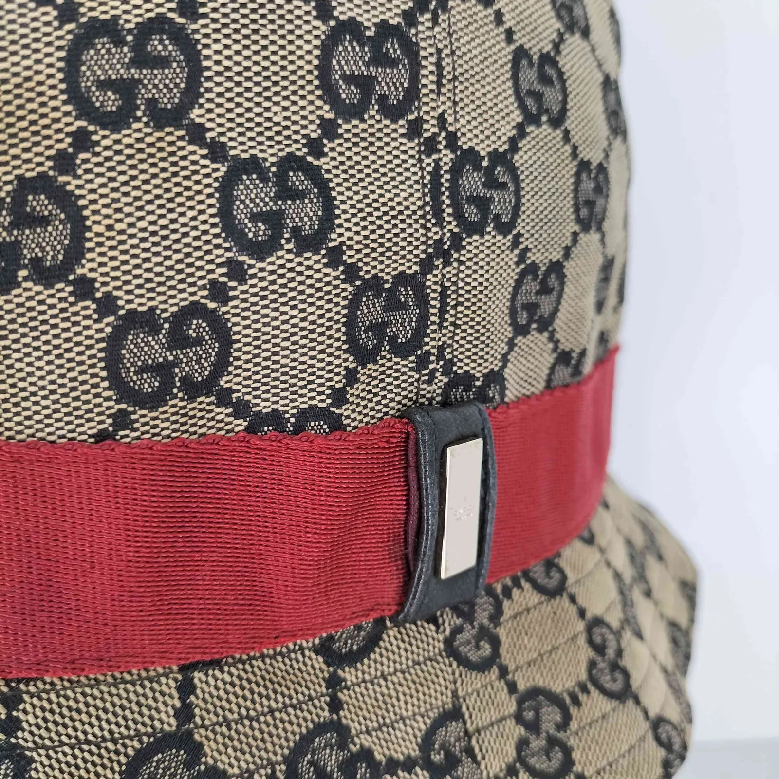 グッチ GUCCI GGキャンバス バケットハット メンズ L (やや傷や汚れ