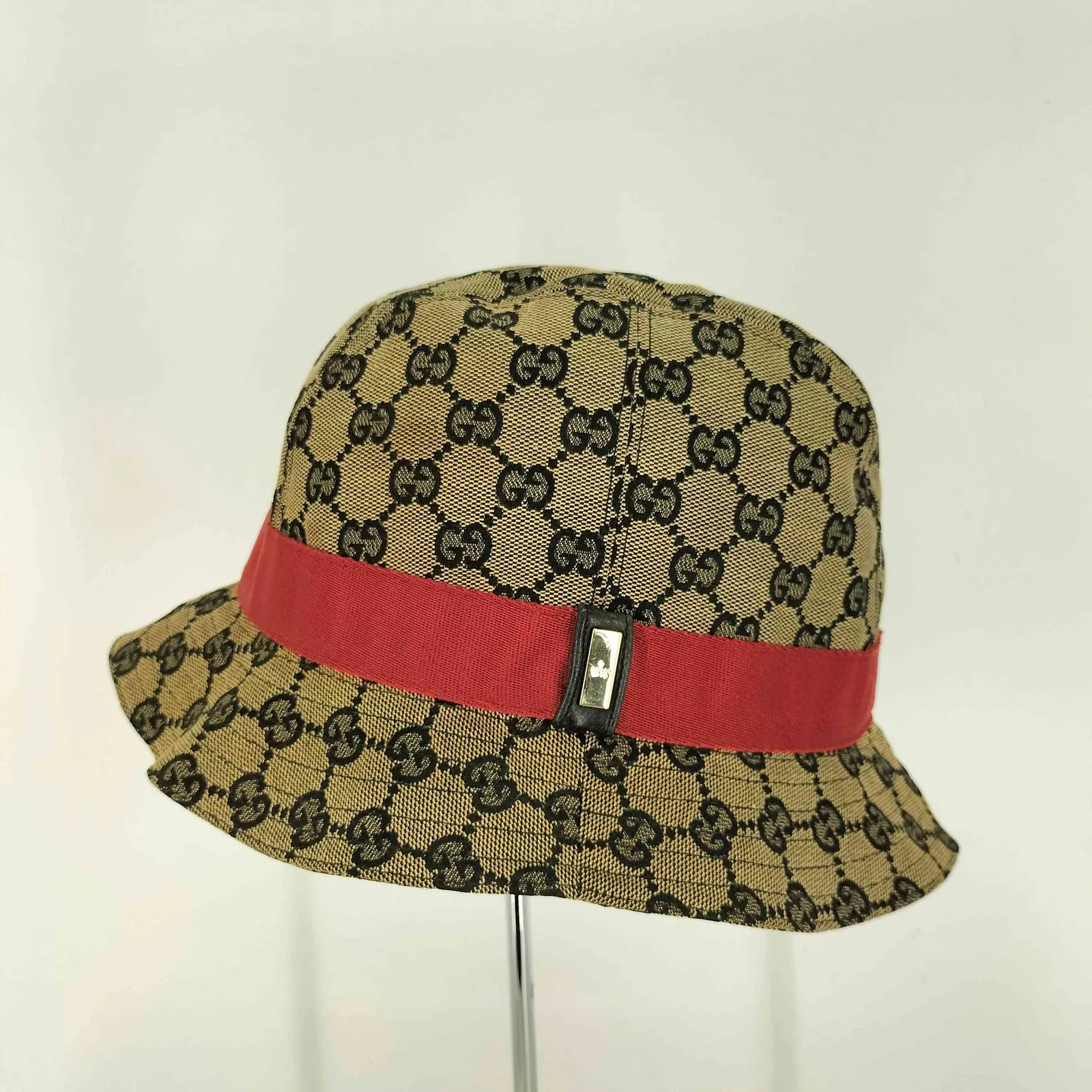 グッチ GUCCI GGキャンバス バケットハット メンズ L (やや傷や汚れ