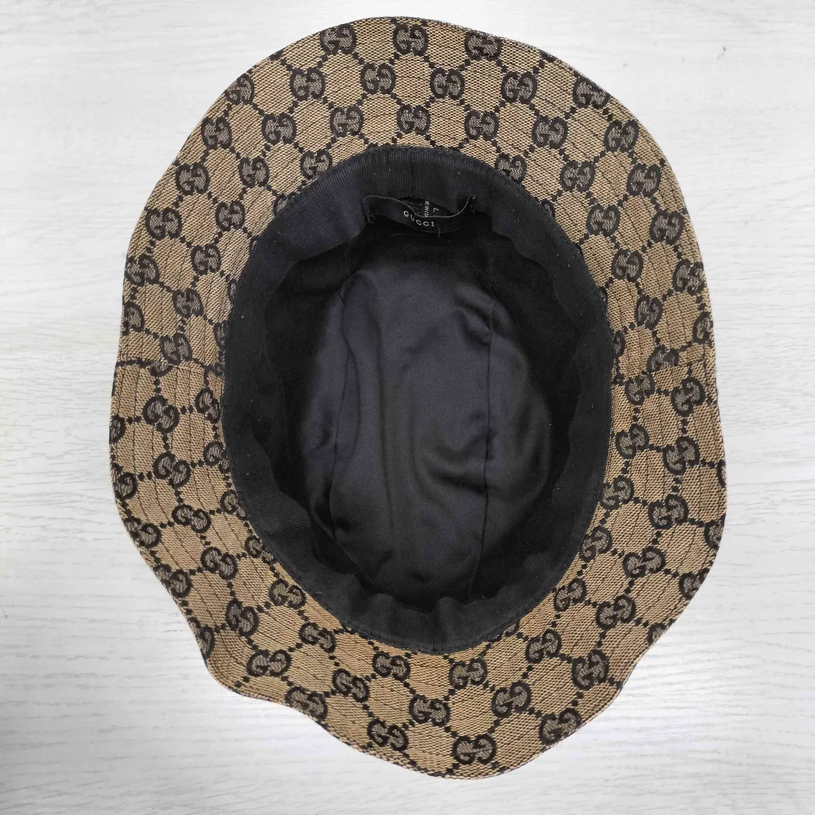 グッチ GUCCI GGキャンバス バケットハット メンズ L (やや傷や汚れ