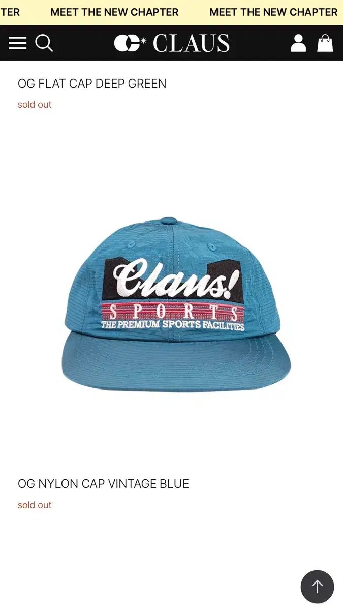 クロースラップ claus OG NYLON CAP VINTAGE BLUE