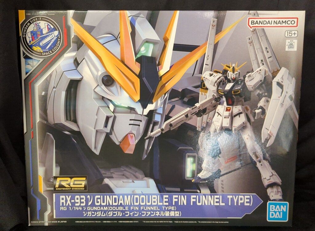 BANDAI SPIRITS RG 1/144 GUNDAM SIDE-F 機動戦士ガンダム 逆襲のシャア RX93-νガンダム（ダブルフィンファンネル装備型）