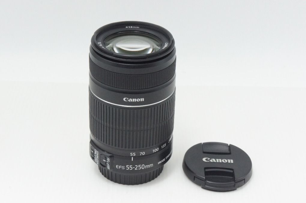 美品 Canon キヤノン EF-S 55-250mm F4-5.6 IS II APS-C ズームレンズ 260729t
