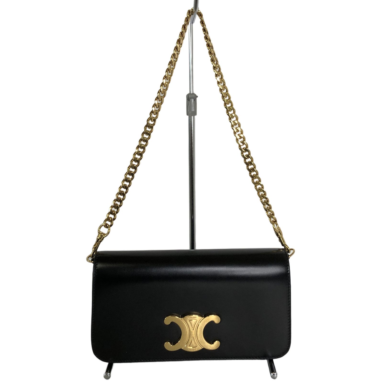 CELINE セリーヌ 10L973GCH 25AW トリオンフ チェーンショルダーバッグ マルチポシェット ブラック 中古 良好 T11486349