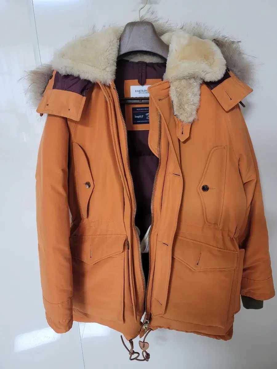 イーストローグ 펀데일 オレンジ パーカ ダウン M 100サイズ 状態極上 / Nigel Cabourn(ナイジェル ケーボン) エベレスト