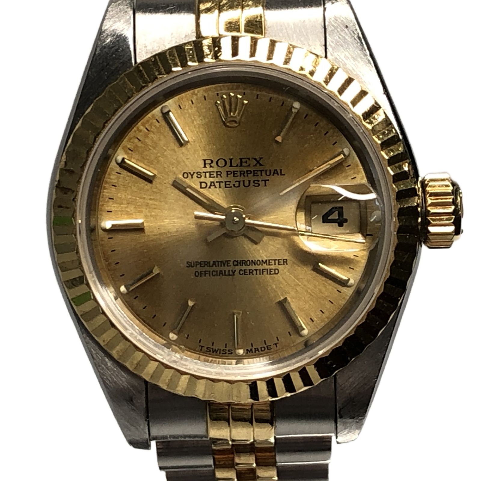 【鑑定済】ROLEX ロレックス デイトジャスト 69173 1994-5年 ゴールド ステンレススチール 自動巻き 腕時計 中古 良好 T11411803