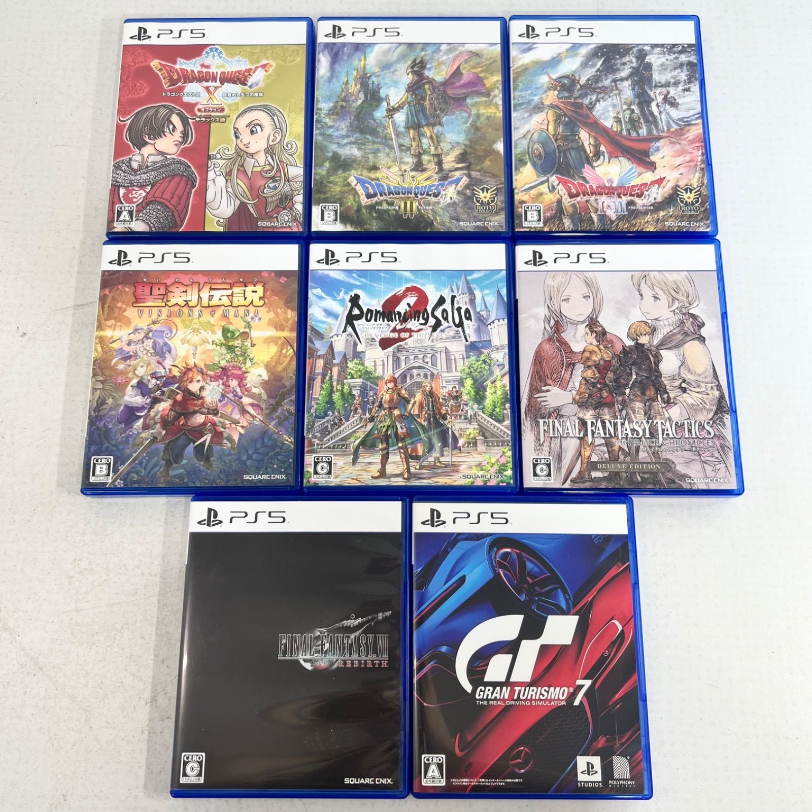 【動作未確認】PlayStation 5 プレステ5 ソフトまとめ売り ドラクエ ファイナルファンタジー 聖剣伝説 ロマンシングサガ プレイステーション ゲーム ソフト